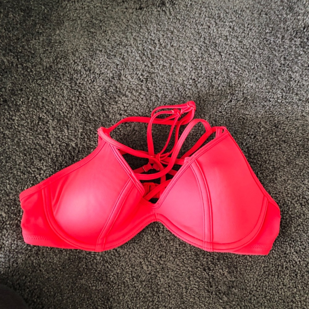 Red Cross cross bikini top VS